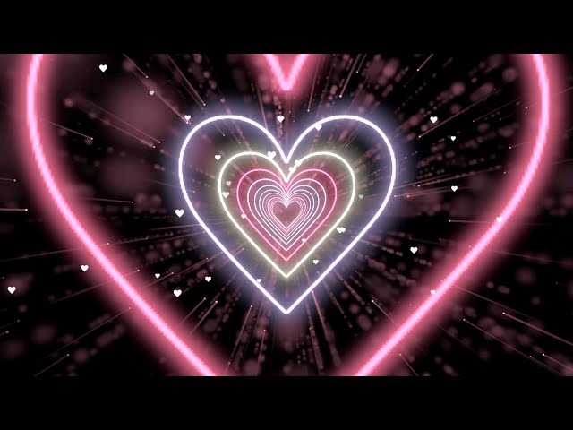 So Romantic💖💜Neon Heart Background | Heart Background | Neon Heart Background Video Loop