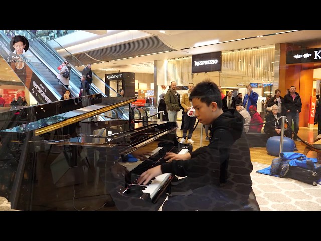 Bohemian Rhapsody Piano Cover Before Lockdown in Shopping Mall Cole Lam 13 Years Old