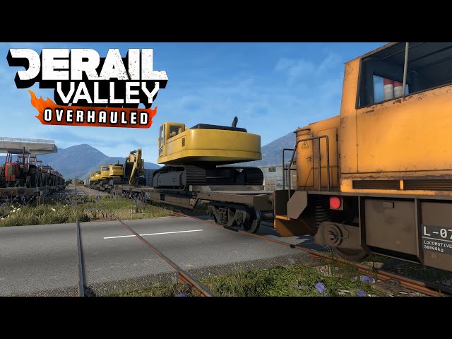Shunting Excavators At Machine Factory & Town (Shunting Job) - Derail Valley