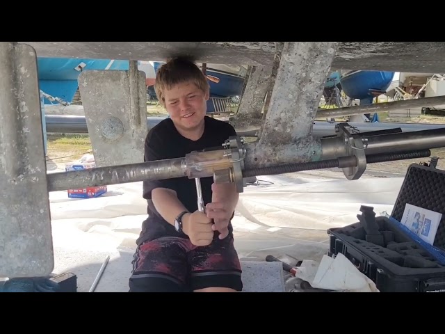 Haul Out || Bottom Job, Painting the Hull  || Cutless Bearings, Shafts, Props || Boat Yard Routine |