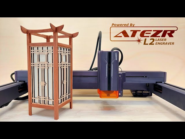 Making a Japanese Shoji Lamp - ATEZR L2 Laser Engraver
