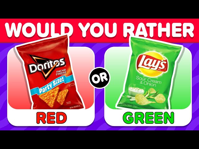 Would You Rather...? RED vs GREEN Food Edition 🍓🍏