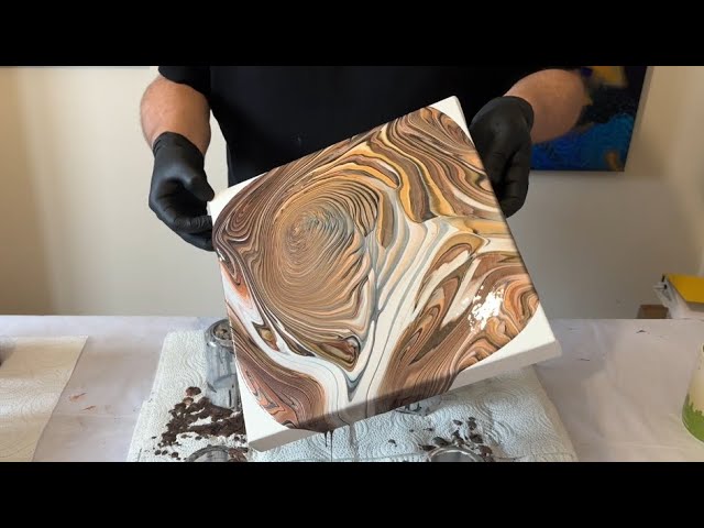 Yay! This WORKED and I LOVE it! METALLIC Delight 🍭 Ring Pour Fluid Art Painting Tutorial