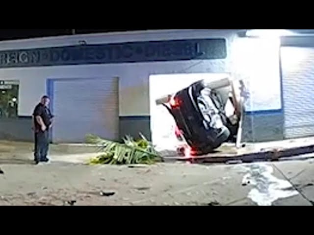 Car Does Multiple Flips Before Crashing Into Auto Shop: Cops