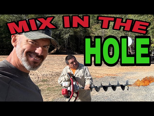 Fastest way to mix concrete in the hole