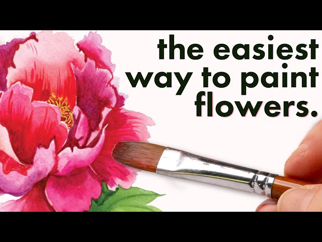 How I make painting watercolor flowers easy.