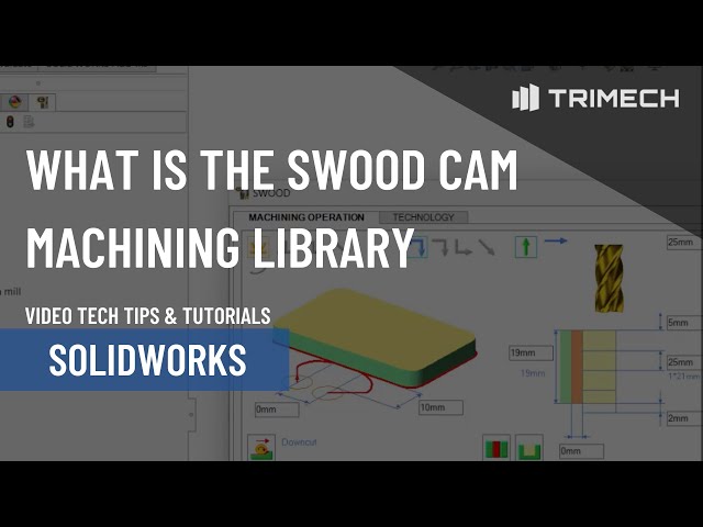 What is the SWOOD CAM Machining Library in SOLIDWORKS