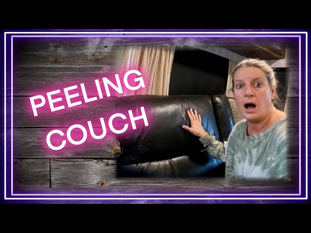 RV Décor Series - Slip Covers and What We Did For Peeling Couch in Our RV
