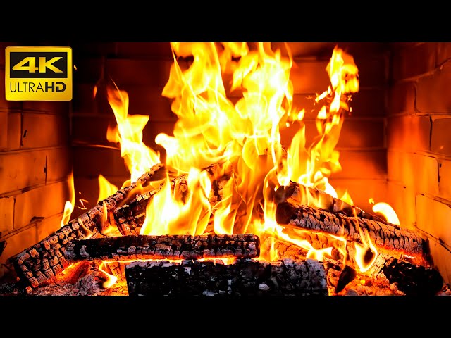 🔥 Cozy Crackling Fireplace: Tranquil Escape with Burning Logs and Relaxing Sounds (Ultra HD) 4K
