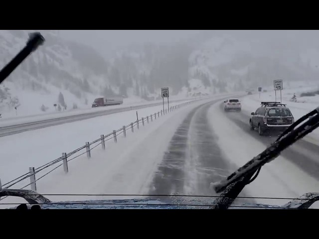 Later That Snowmageddon Day up Eisenhower Tunnel.. More Trucks and Four Wheeler's Spin Out!!