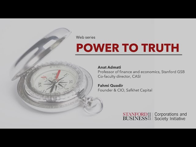 Power to Truth: A CASI web series with Fahmi Quadir and Anat Admati