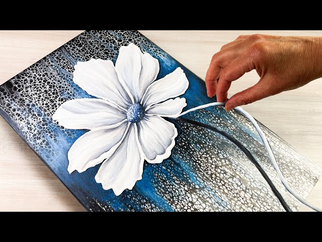 HUGE Textured Flower - Unbelievable Lacing + Swipe (& SIMPLE DIY Technique!) | AB Creative Tutorial