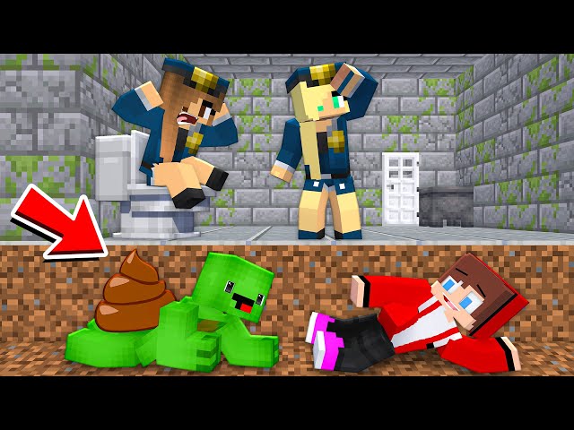 Maizen Sisters : JJ and Mikey trying to Escape from Prison (Maizen Minecraft Animation)
