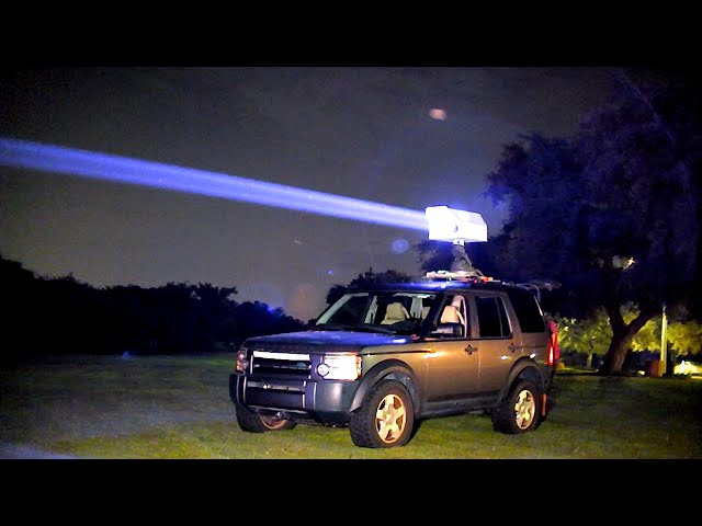 200 Watt car mounted laser!