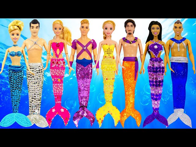 Mermaid Costumes for Barbie and Disney Princess Couples