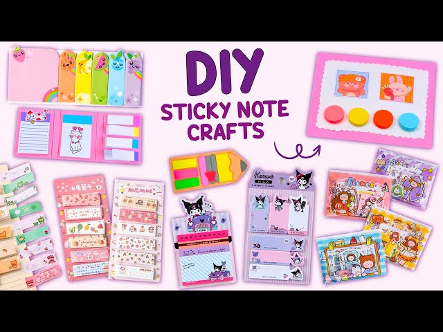 8 DIY STICKY NOTE CRAFTS - How To Make Sticky Notes - Cute School Supplies