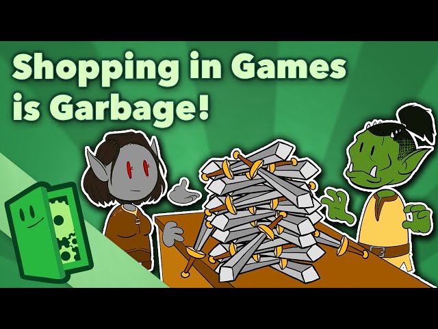 Shopping in Games is Garbage but it doesn't have to be! - Video Game Design - Extra Credits