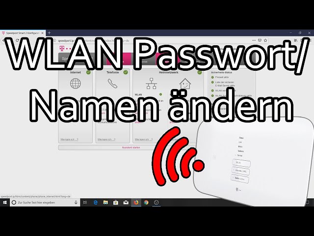Telekom Speedport Router  - WLAN Passwort und WLAN Namen ändern