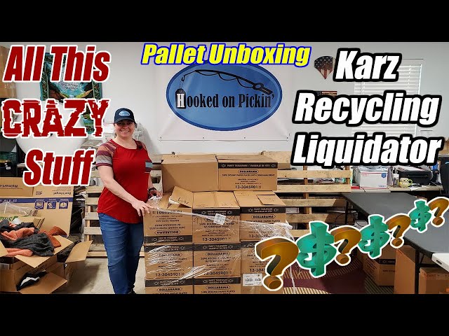 Karz Recycling Pallet Unboxing  - Look at all this crazy stuff! - Can I sell it? - Online Reselling
