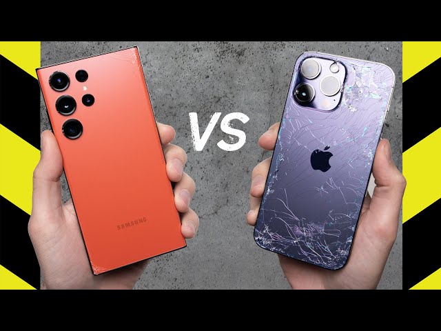 Galaxy S23 Ultra vs. iPhone 14 Pro Max Drop Test!