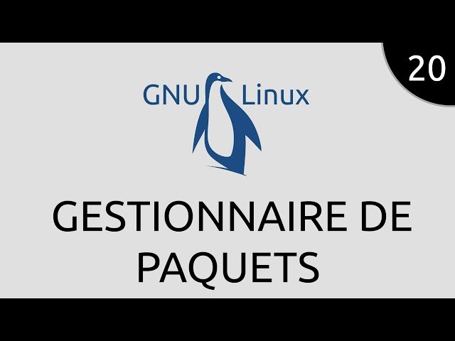 GNU/Linux #20 - gestionnaire de paquets