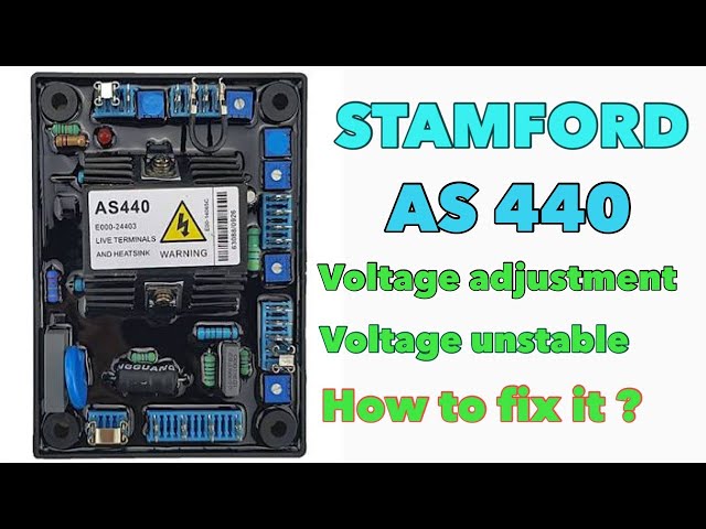 STAMFORD AS-440 UNSTABLE VOLTAGE OR FLUCTUATION HOW TO FIX IT? benzblogs