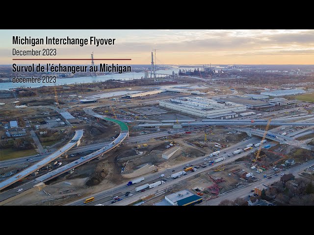Michigan Interchange Flyover - December 2023 | Survol de l’échangeur au Michigan - décembre 2023