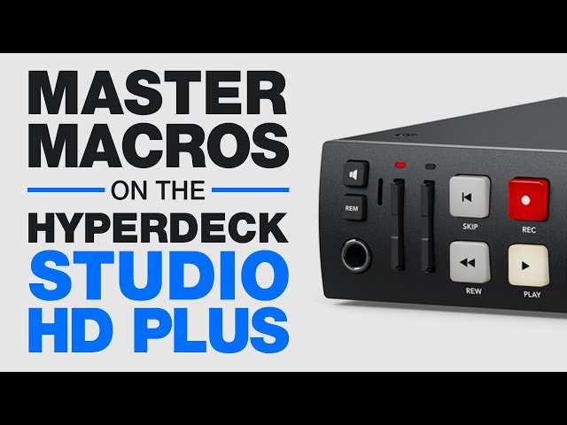 Master Animated Stingers on the Hyperdeck with Macros