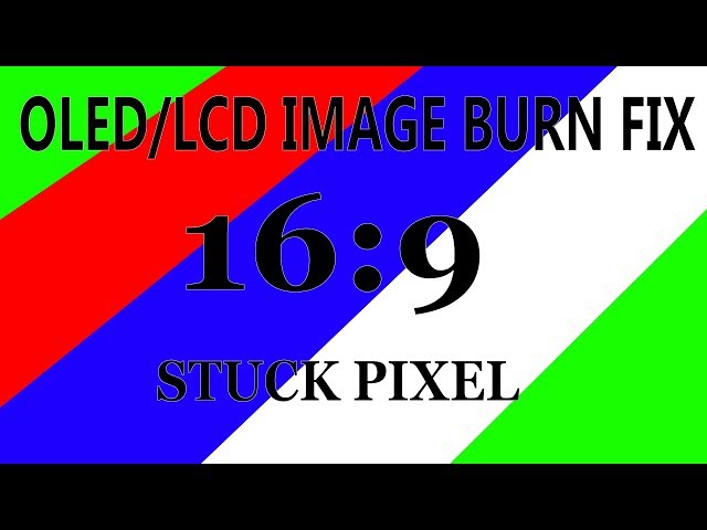 16:9 OLED LCD Image Burn Fix Stuck Pixel Burnt In Icon 1 hour long