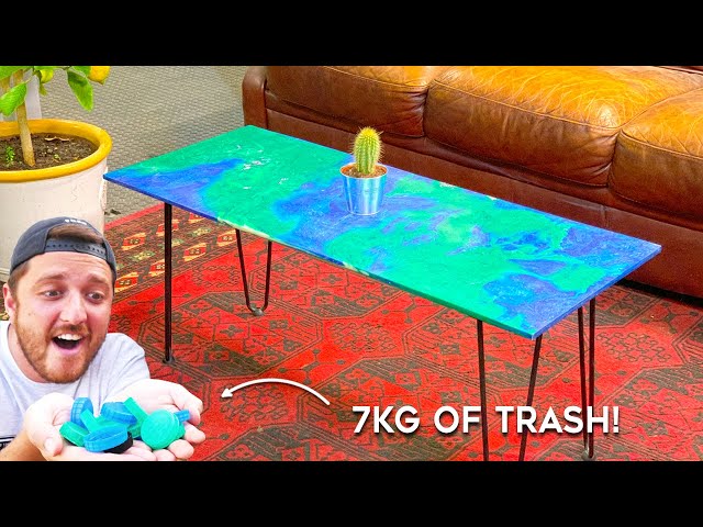 Making a Coffee Table from Recycled Plastic | DIY HDPE Sheet Pressing