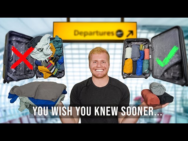 How to Fold Clothes for Travel to SAVE SPACE (Tutorial)