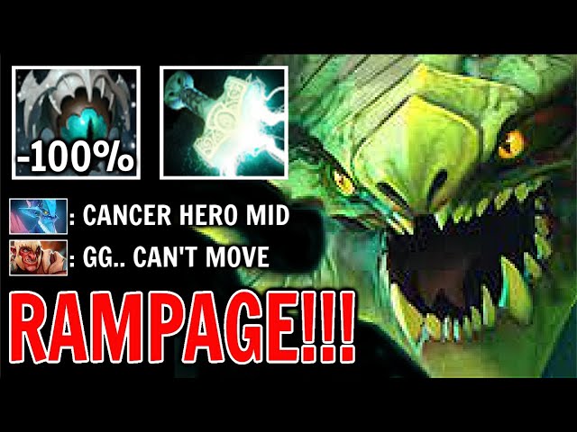 Most CANCER Hero Mid -100% Slow Skadi + Mjollnir Viper RAMPAGE vs Pro Troll Can't Move Dota 2