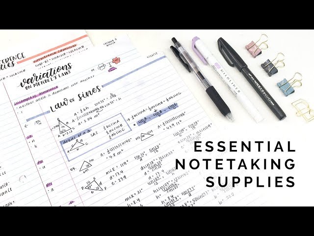 essential notetaking supplies ✍🏻
