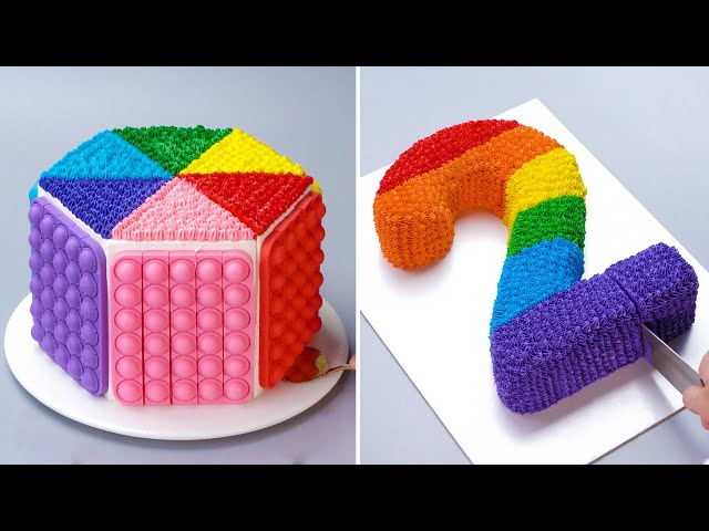 Beautiful Rainbow Cake Decorating Ideas | Most Satisfying Colorful Cake Decorating Videos