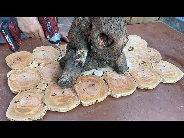 Amazing Creative Woodworking Ideas From Discarded Wood - Project Outdoor Table Perfect For Garden