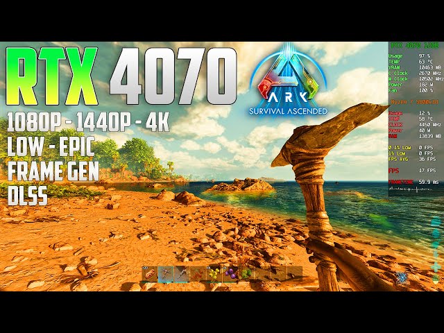 ARK Survival Ascended RTX 4070 | 4K - 1440p - 1080p | Epic & Low | DLSS & FG
