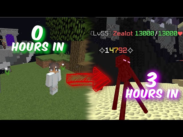 How to one-shot zealots in 3 HOURS on a NEW PROFILE ? | Hypixel Skyblock |