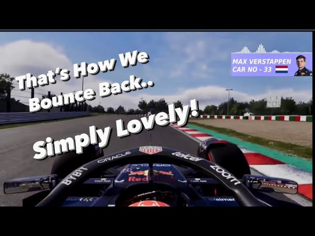 Max Verstappen Japan Team radio after getting pole - F123 Game footage