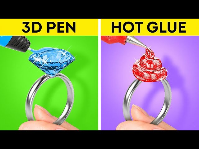 TOOL OF CHAMPIONS || 3D Pen vs. Glue Gun! Epic Art Challenge by 123 GO! SCHOOL