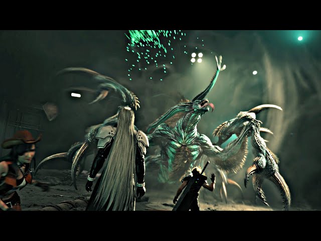 Final Fantasy 7 Rebirth PS5 - Sephiroth Gameplay Vs Materia Guardian Boss Fight (2024) 4K 60FPS