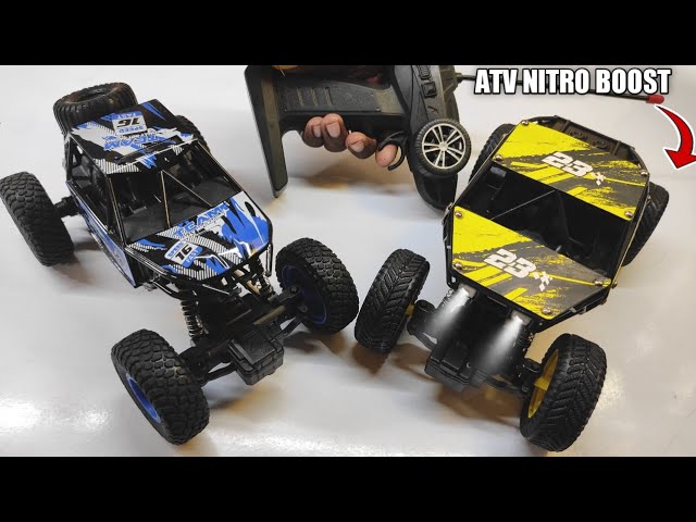 RC Monster Truck vs ATV Nitro Boost Monster Truck Unboxing And Testing - Remote Control Car