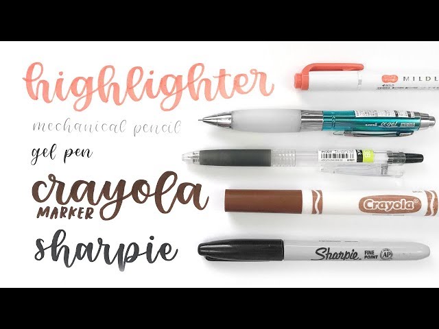 how to letter with everyday school supplies ⭐ a calligraphy guide