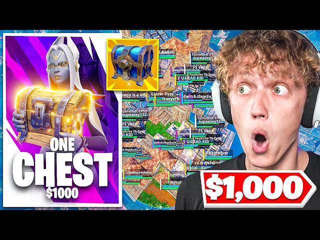 I Hosted a $1000 ONE CHEST ONLY Tournament In Fortnite! (insane)