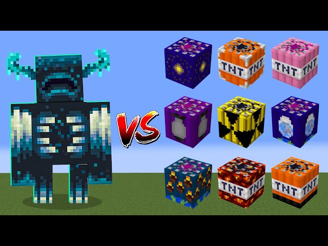 Warden vs All SUPER POWERFUL TNTs in Minecraft