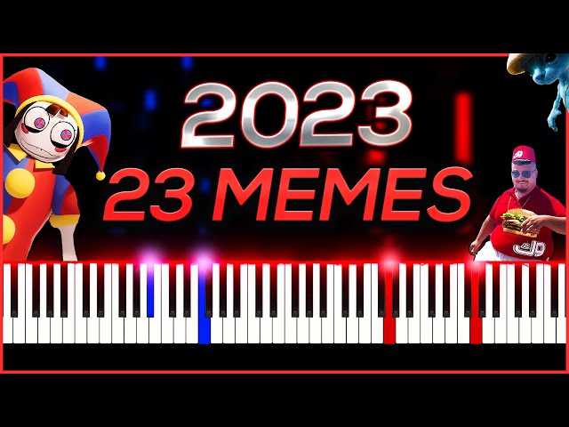 2023 in 23 MEMES - PIANO TUTORIAL