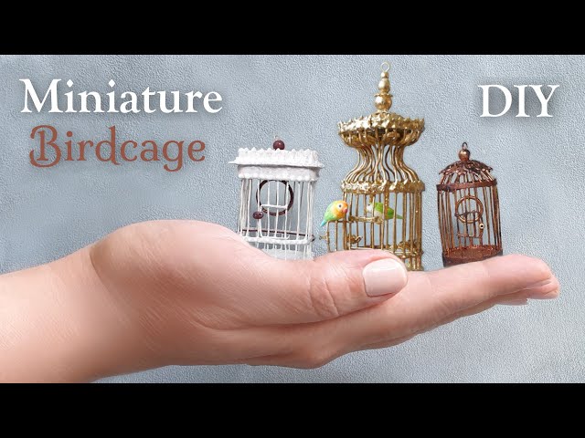 Mini Old ANTIQUE Ornate BIRD CAGE for Dollhouse  ~DIY~ #DollHouseBirdCage #Antiques #AntiqueBirdCage