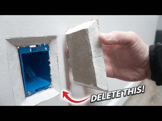 How To Install Drywall Patch Over Old Electrical Outlet! Delete J-Box | DIY Tutorial For Beginners!