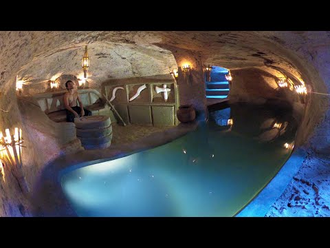 How to Build Private Underground Temple Tunnel House With Swimming Pool