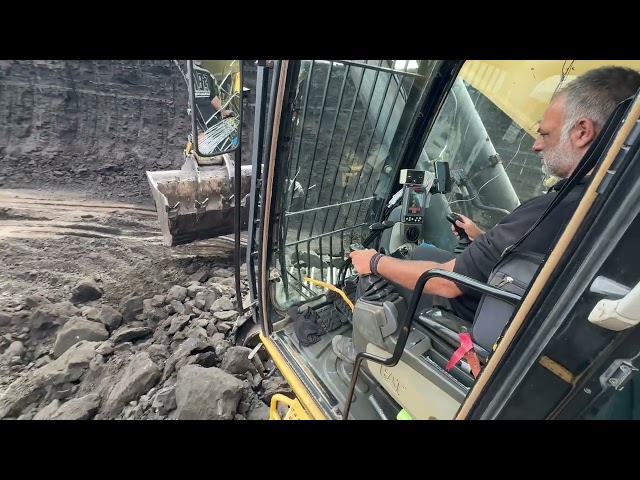 Caterpillar 385C Excavator Loading Trucks - Sotiriadis/ Lamprianidis Mining Vault - 4K