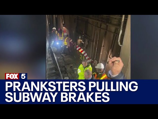 Pranksters pulling subway brakes